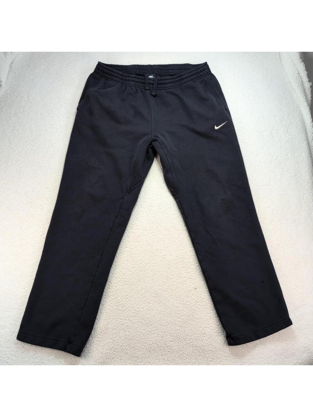 Nike Sportswear Club Fleece Sweatpants Mens Large Blue Pants Open Hem 826424-475